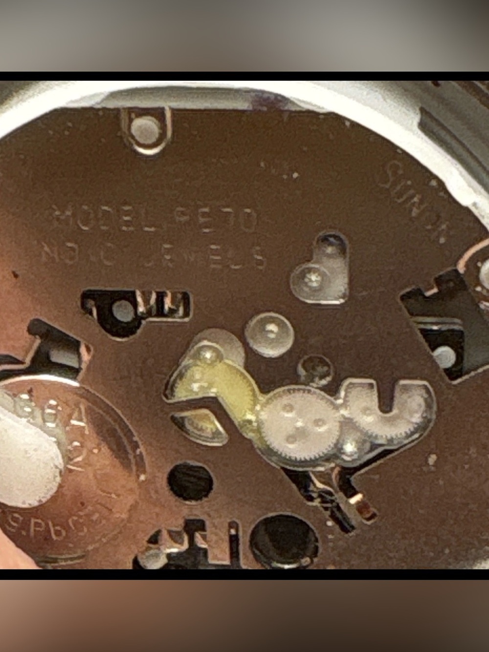Rolex Silver and Gold Watch Movement Close-Up